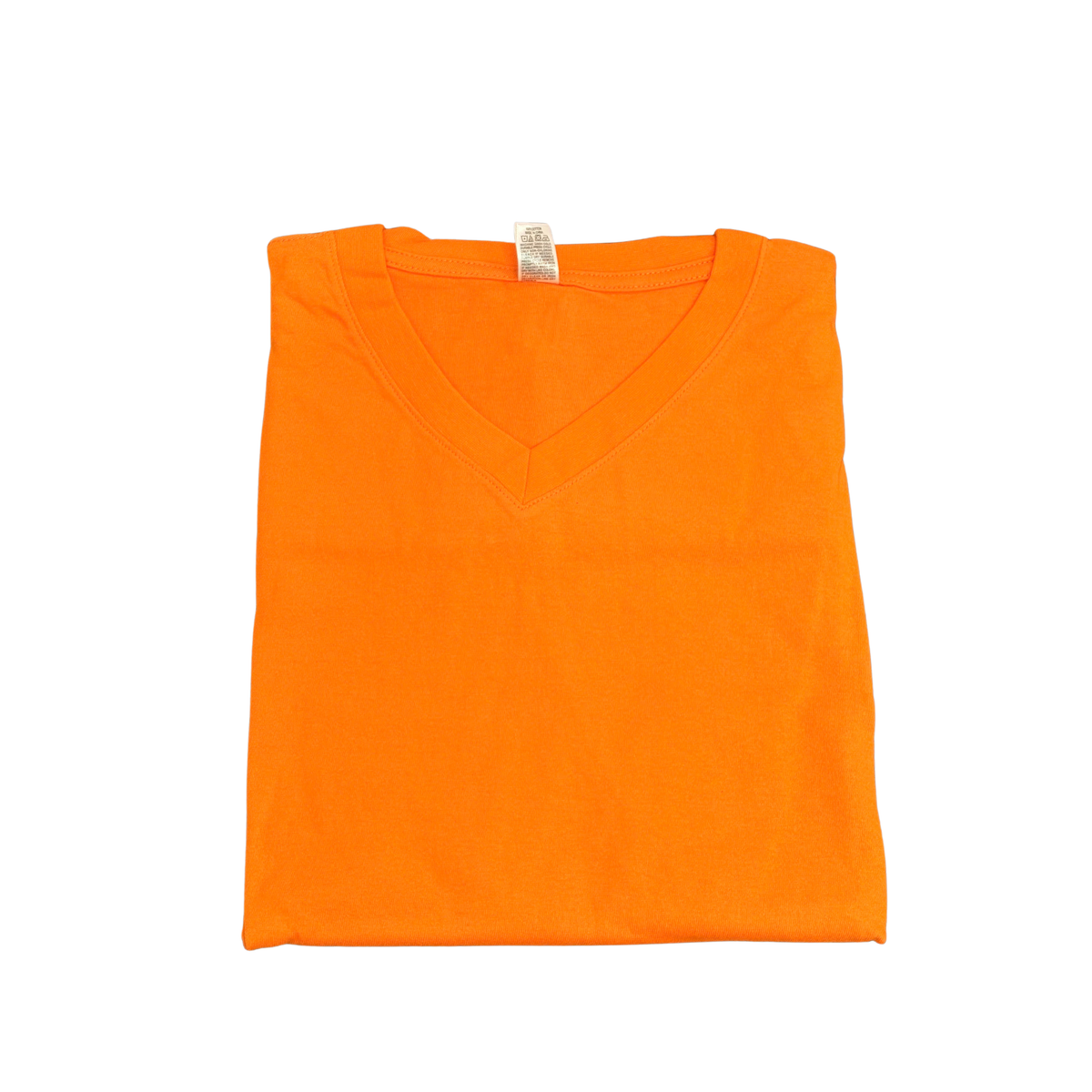 Plain T-Shirt V Orange