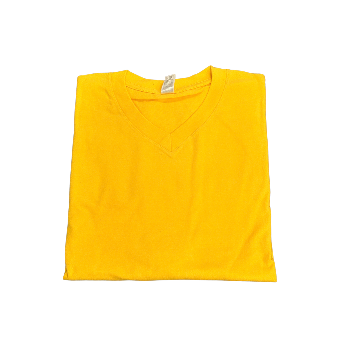 Plain T-Shirt V Yellow